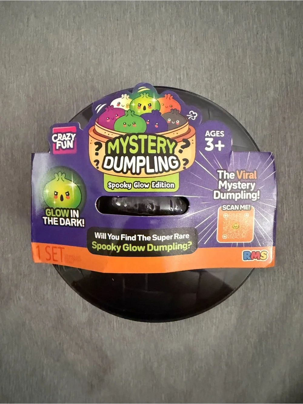 Crazy Fun Mystery Dumpling Spooky Glow Edition Plush - Purple